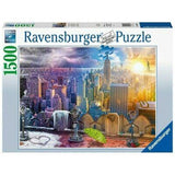 Ravensburger 1500 Parça Puzzle New York Kış ve Yaz 160082