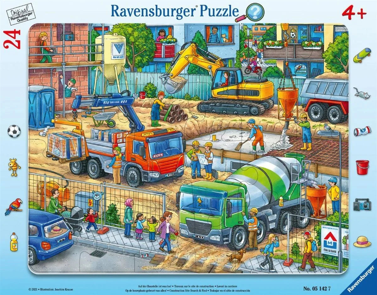 Ravensburger 24 Parça Çerçeveli Puzzle Şantiyede 051427 | Toysall