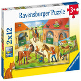 Ravensburger 2x12 Parça Puzzle At Çiftliği 051786