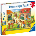Ravensburger 2x12 Parça Puzzle At Çiftliği 051786 | Toysall