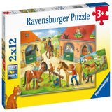 Ravensburger 2x12 Parça Puzzle At Çiftliği 051786 | Toysall