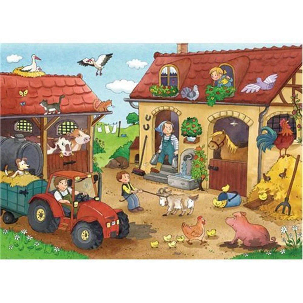 Ravensburger 2x12 Parça Puzzle Çiftlikte Çalışmak 075607 | Toysall