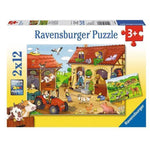 Ravensburger 2x12 Parça Puzzle Çiftlikte Çalışmak 075607 | Toysall