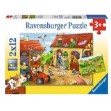 Ravensburger 2x12 Parça Puzzle Çiftlikte Çalışmak 075607 | Toysall