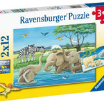 Ravensburger 2x12 Parça Puzzle Hayvan Yavruları 050956 | Toysall