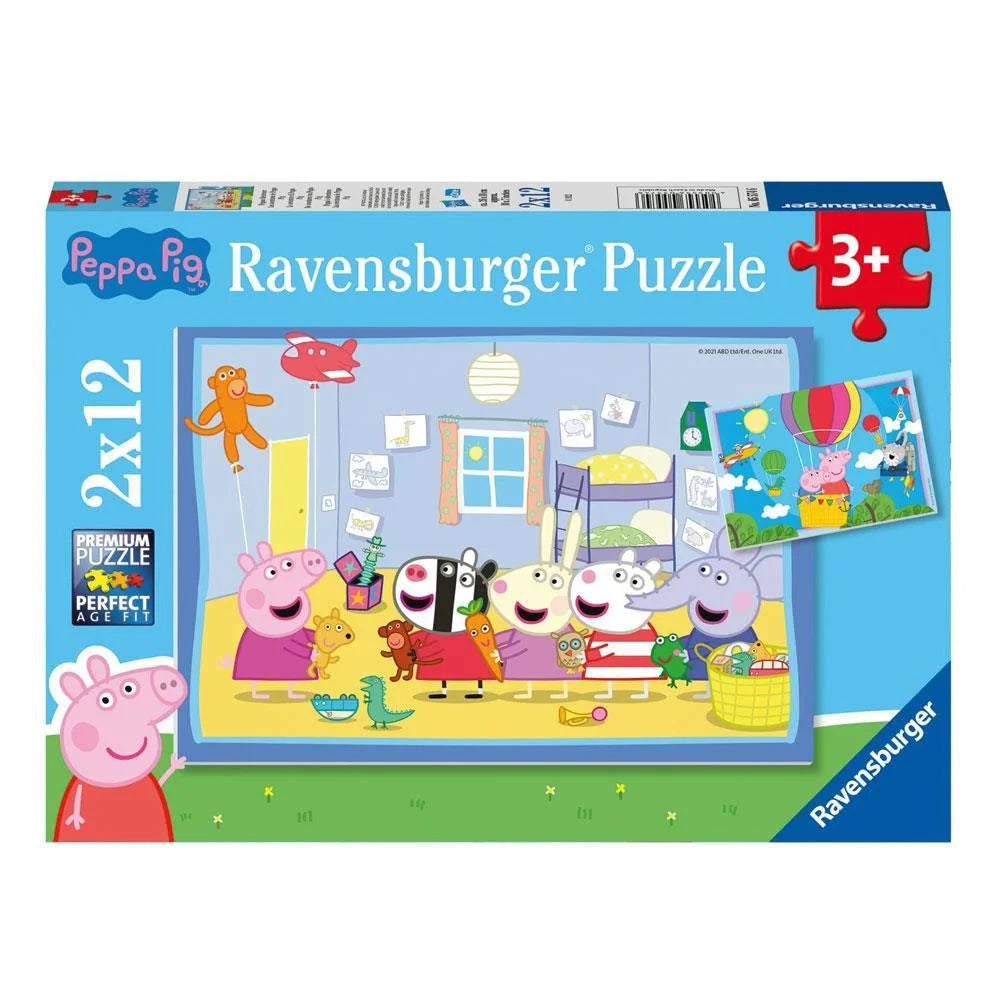 Ravensburger 2x12 Parça Puzzle Peppa Macerada 55746 | Toysall