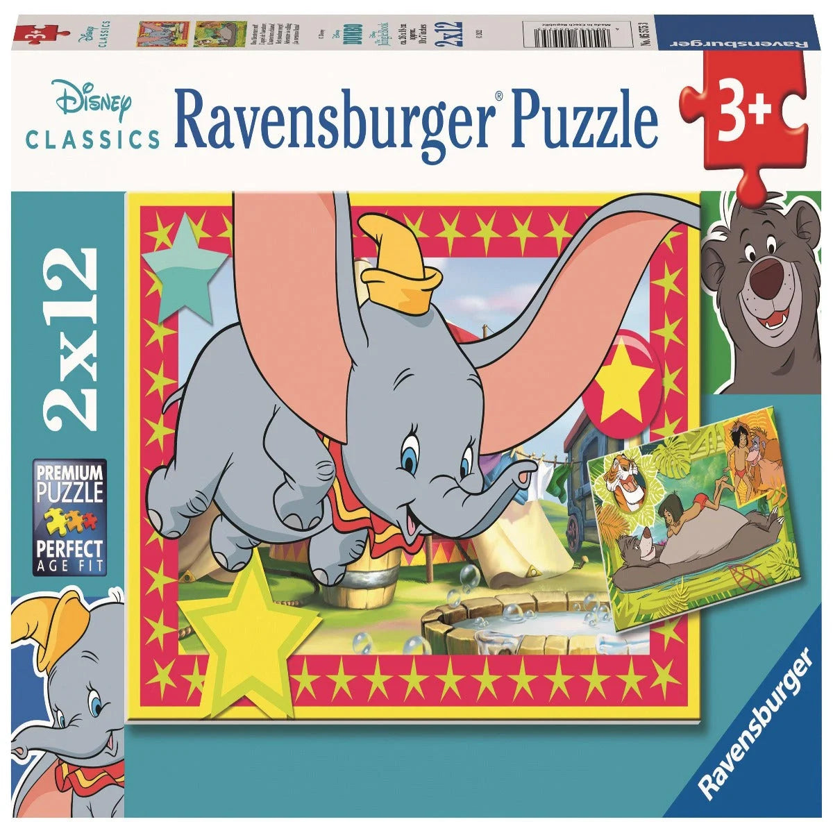 Ravensburger 2x12 Parça Puzzle Walt Disney Hayvanlar 055753 | Toysall