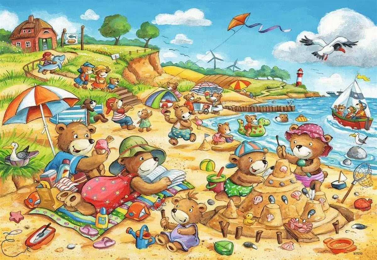 Ravensburger 2x24 Parça Puzzle Seaside Holiday 078295 | Toysall