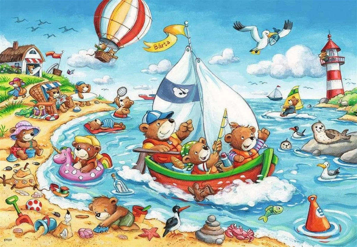 Ravensburger 2x24 Parça Puzzle Seaside Holiday 078295 | Toysall