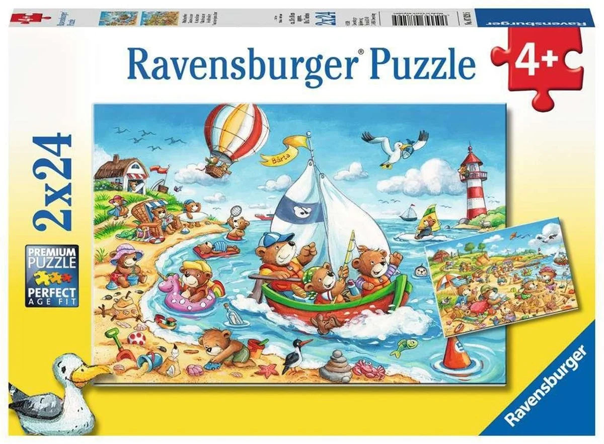 Ravensburger 2x24 Parça Puzzle Seaside Holiday 078295 | Toysall