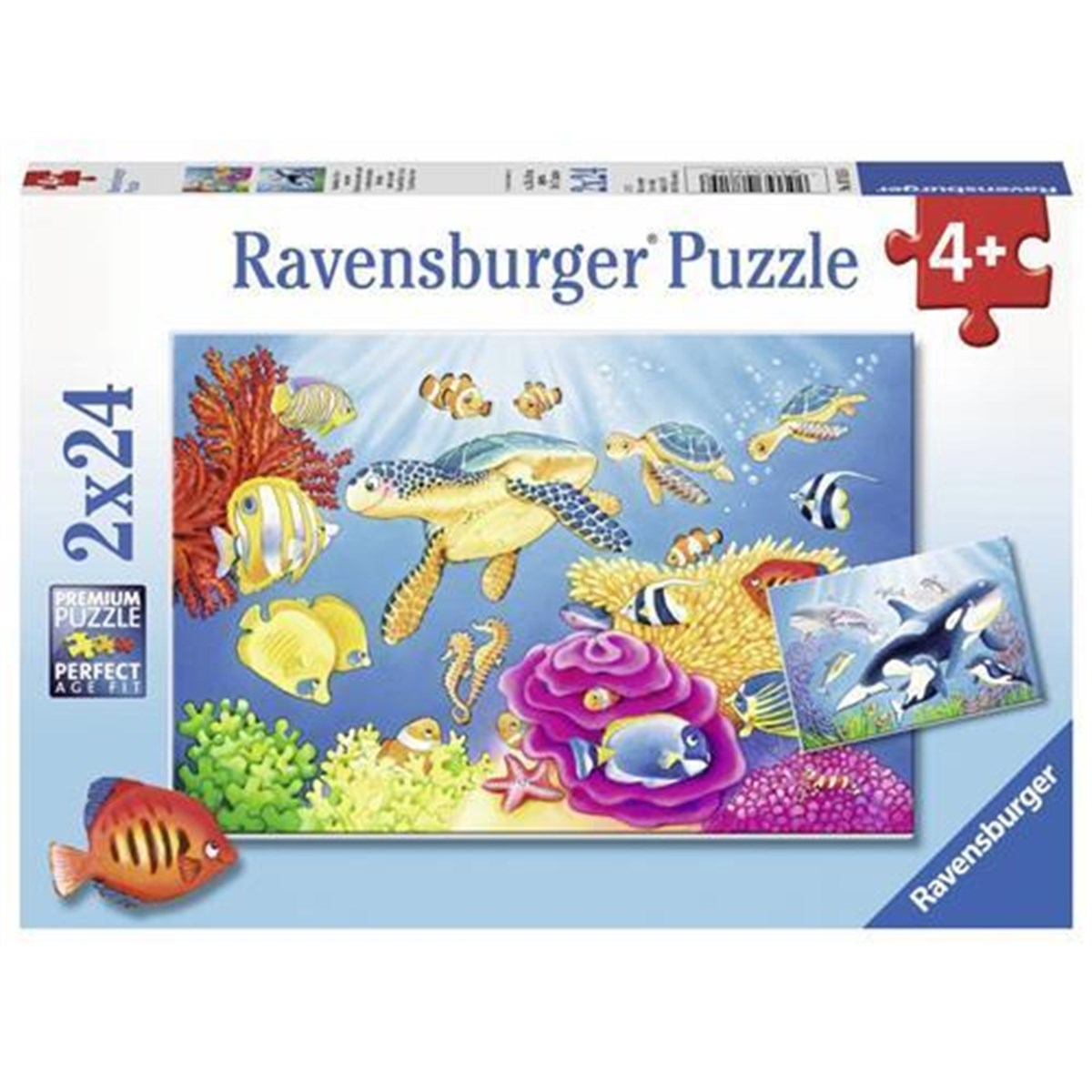Ravensburger 2x24 Parça Puzzle Under The Sea 078158 | Toysall