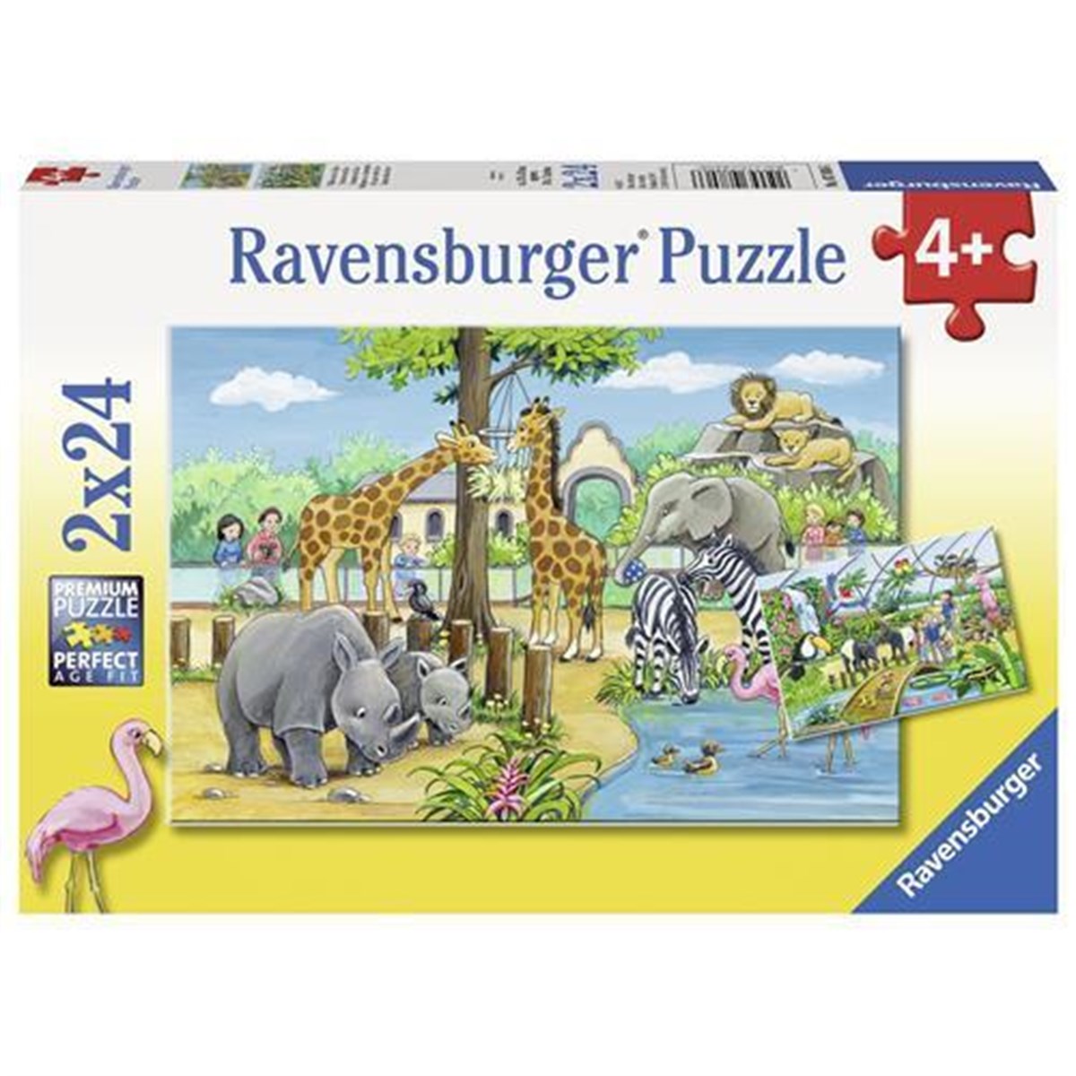 Ravensburger 2x24 Parça Puzzle Zoo 078066 | Toysall