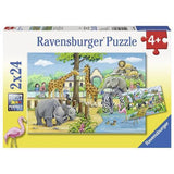 Ravensburger 2x24 Parça Puzzle Zoo 078066 | Toysall