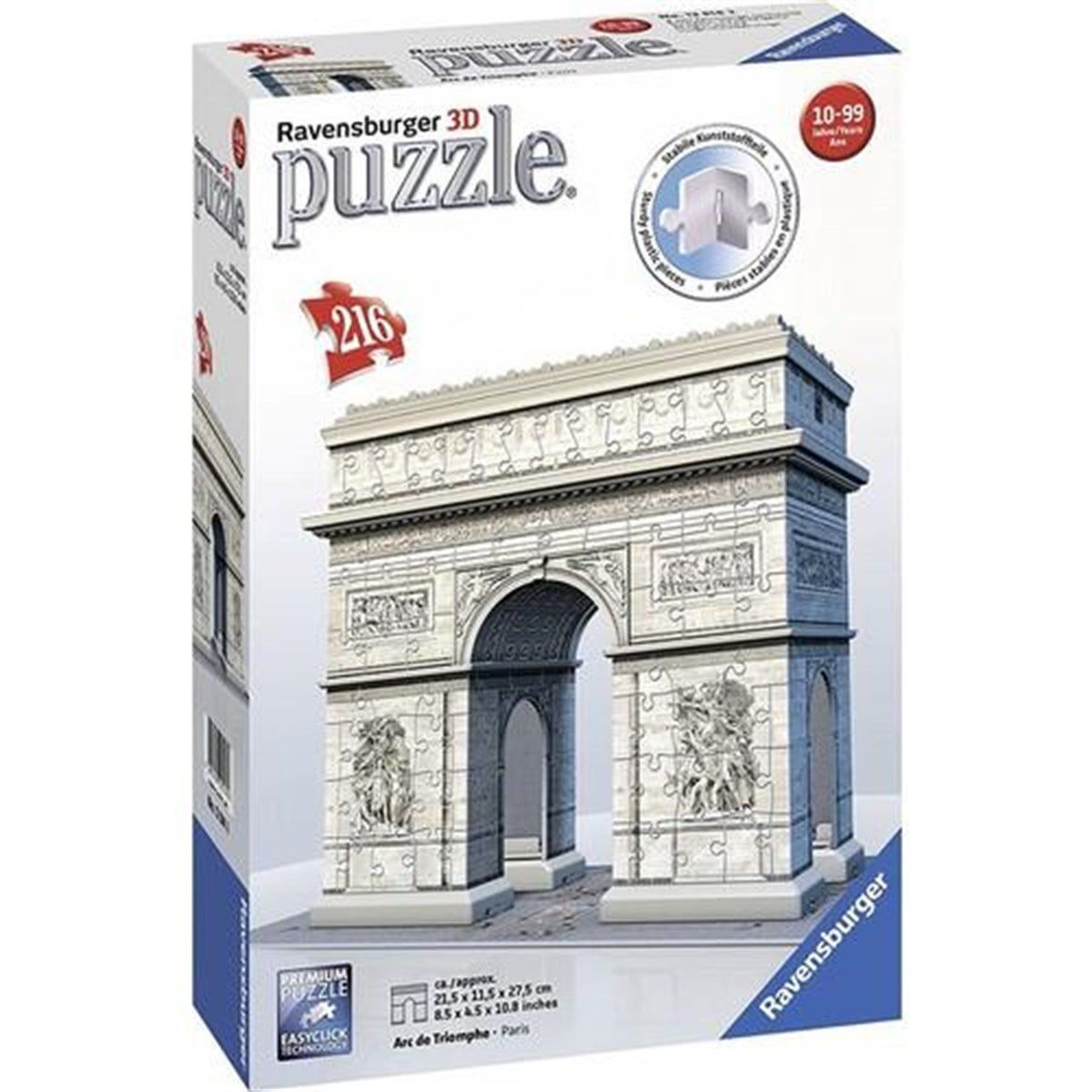 Ravensburger 3 Boyutlu Plastik Puzzle Arc de Triomphe 125142 | Toysall