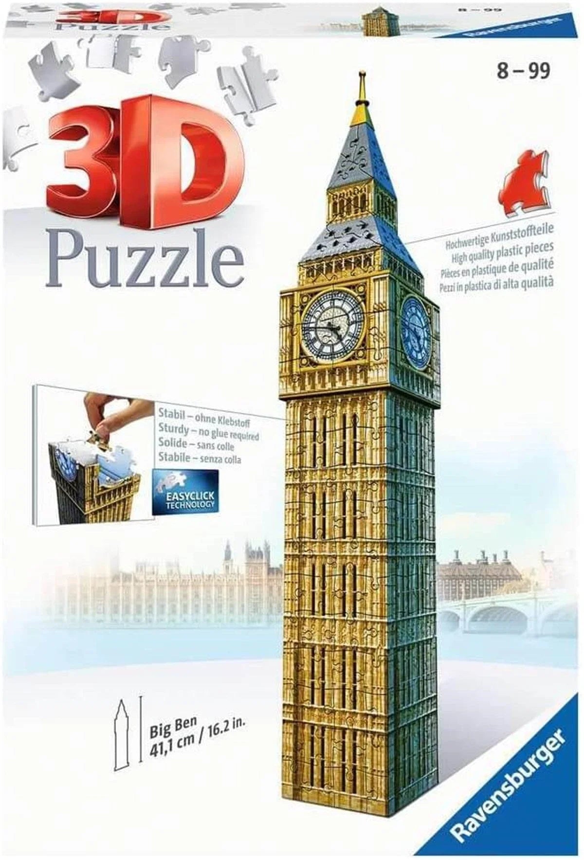 Ravensburger 3 Boyutlu Plastik Puzzle Big Ben Saat Kulesi 125548 | Toysall