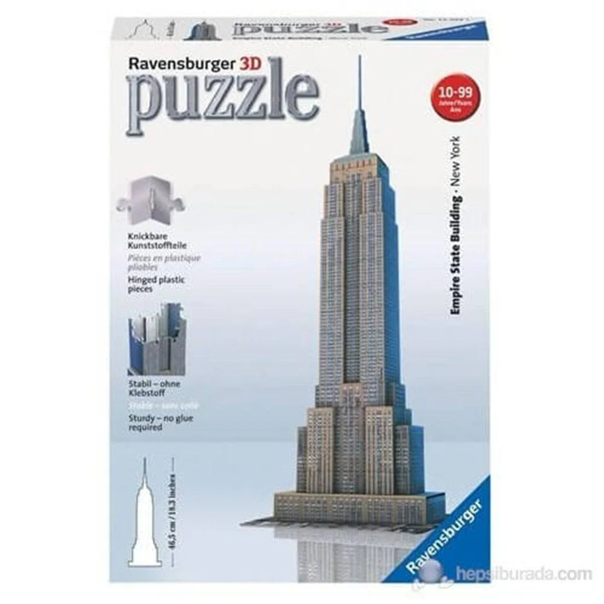 Ravensburger 3 Boyutlu Plastik Puzzle Empire State Binası 125531