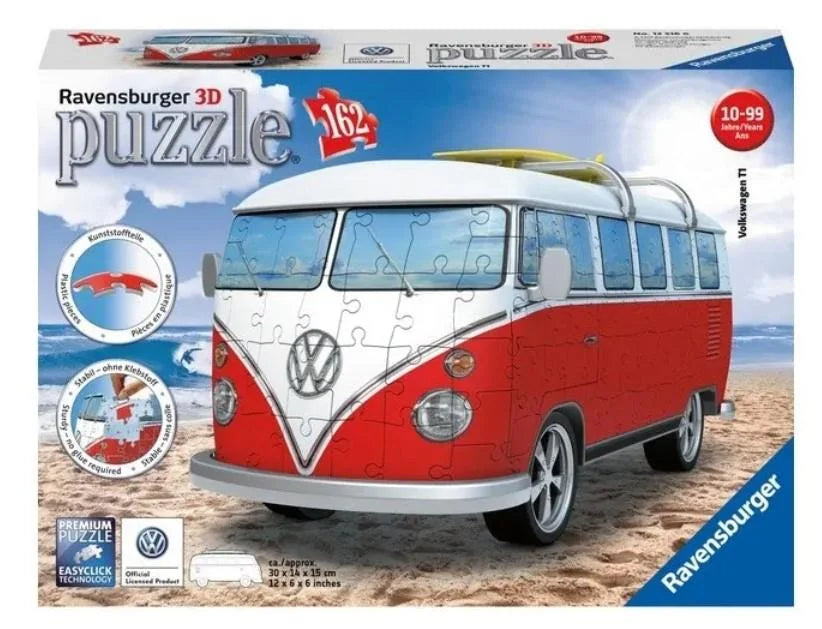 Ravensburger 3 Boyutlu Plastik Puzzle VW Bus T1 125166 | Toysall