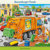 Ravensburger 35 Parça Çerçeveli Puzzle Çöp Arabası 063468