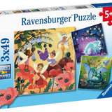 Ravensburger 3x49 Parça Puzzle Sihirli Karakterler 051816