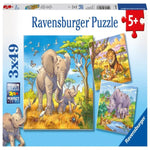 Ravensburger 3x49 Parça Puzzle Vahşi Hayvanlar 080038 | Toysall