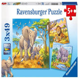 Ravensburger 3x49 Parça Puzzle Vahşi Hayvanlar 080038 | Toysall