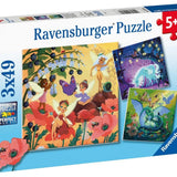 Ravensburger 3x49 Parça Puzzle Sihirli Karakterler 051816 | Toysall