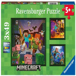 Ravensburger 3x49 Parça Puzzle Minecraft 056217 | Toysall