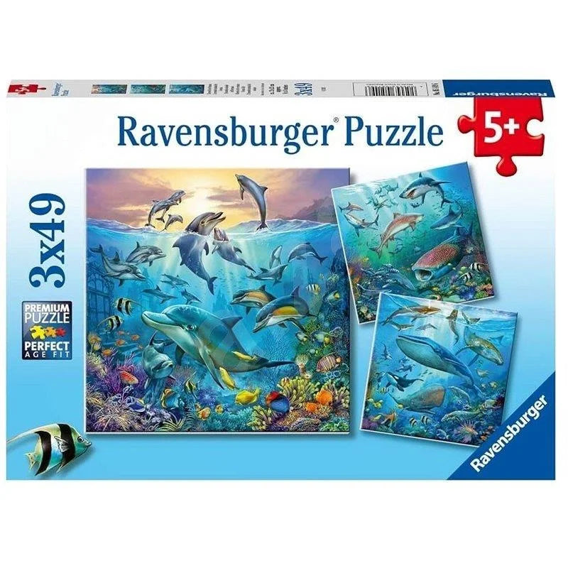 Ravensburger 3x49 Parça Puzzle Okyanus Hayvanları 51496 | Toysall