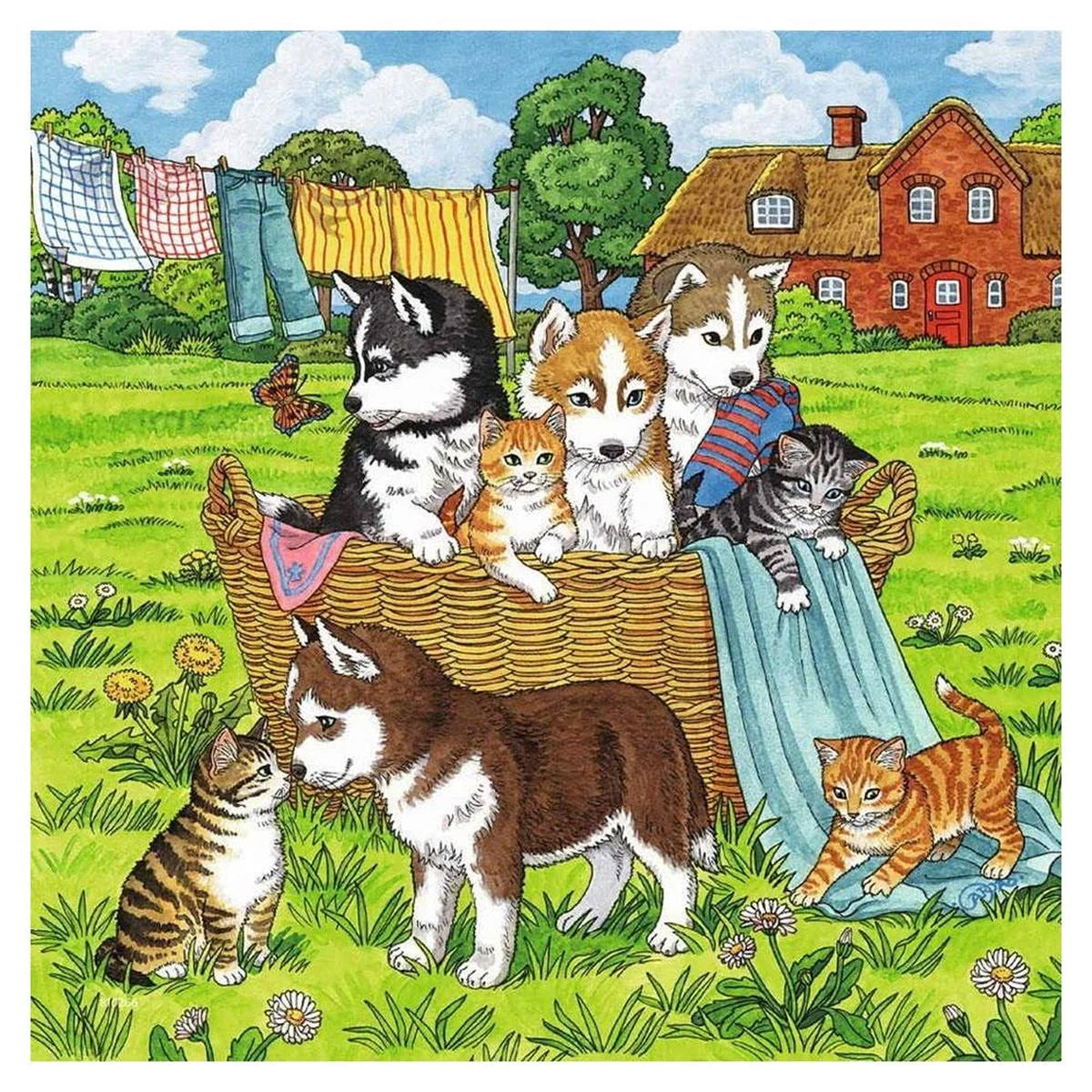 Ravensburger 3x49 Parça Puzzle Tatlı Hayvancıklar  080021 | Toysall