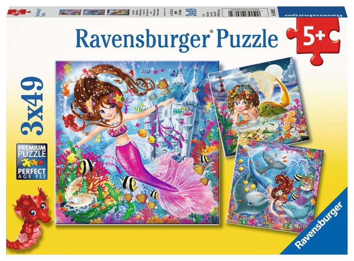 Ravensburger 3x49 Parça Puzzle Walt Disney Mermaid 080632 | Toysall