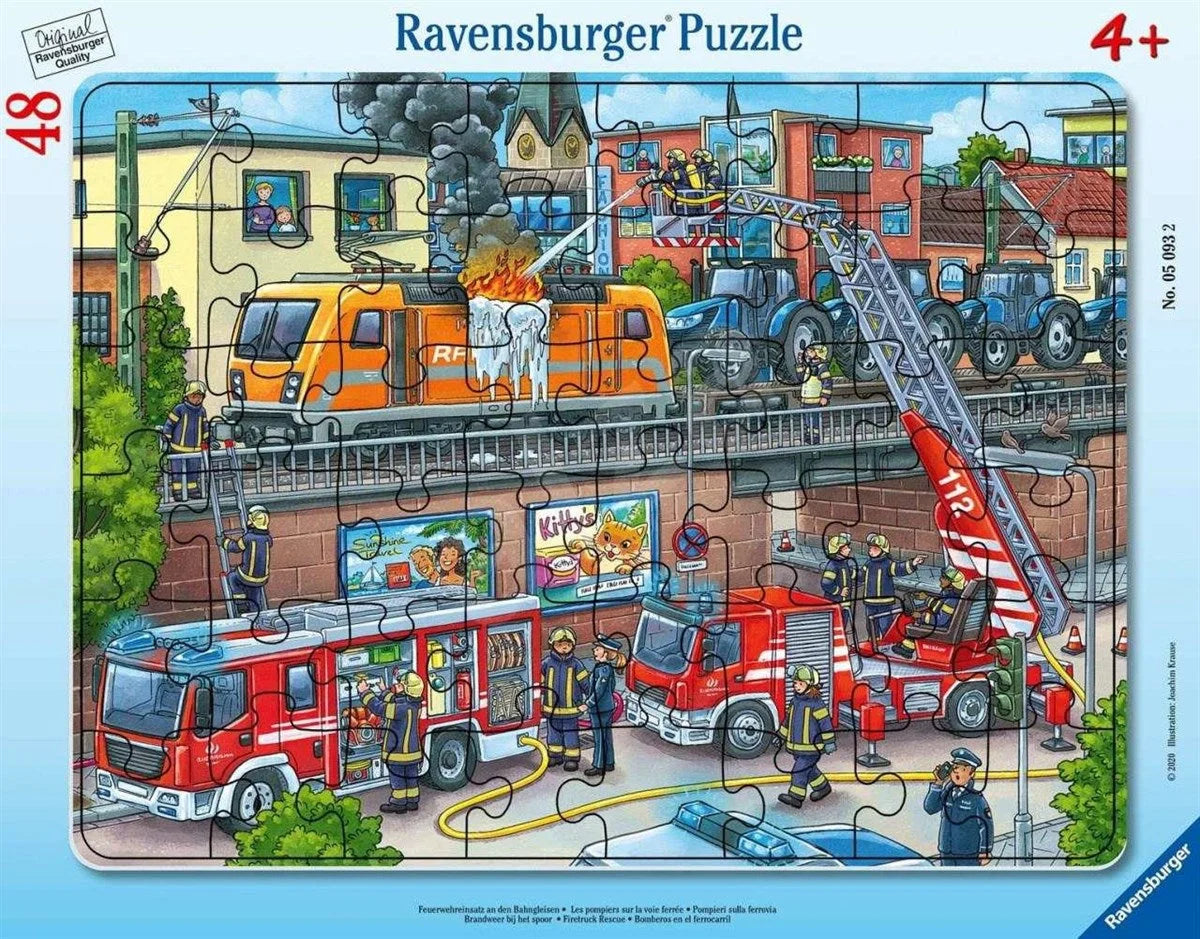 Ravensburger 48 Parça Büyük Çerçeveli  Puzzle İtfaiye 050932 | Toysall