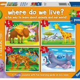 Ravensburger 6/8/10/12 Parça Puzzle Yaşadığım Yer 030583 | Toysall