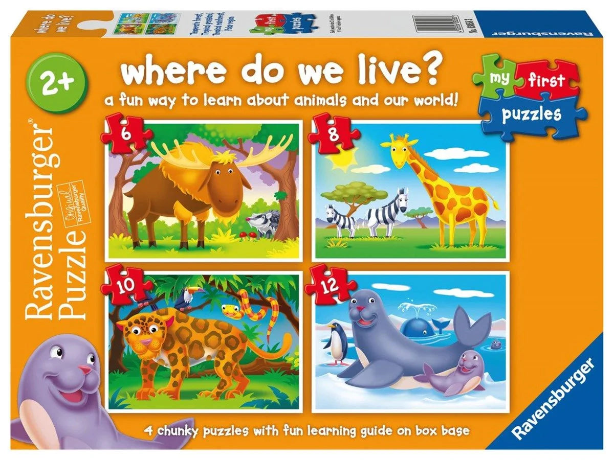 Ravensburger 6/8/10/12 Parça Puzzle Yaşadığım Yer 030583