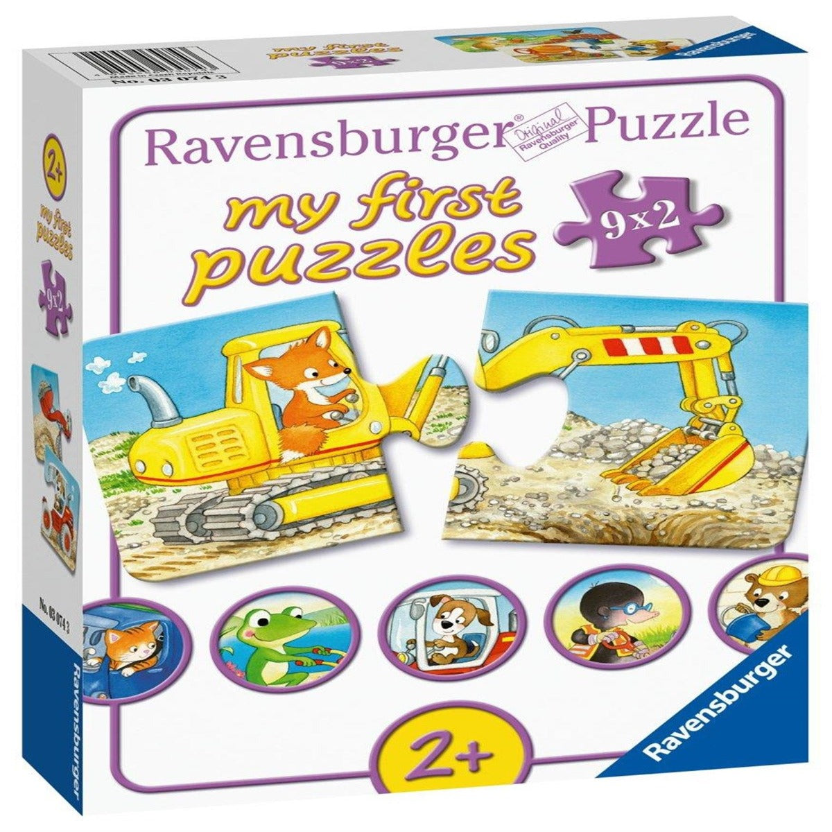 Ravensburger 9x2 Parça Puzzle İnşaatçı Hayvanlar 030743 | Toysall
