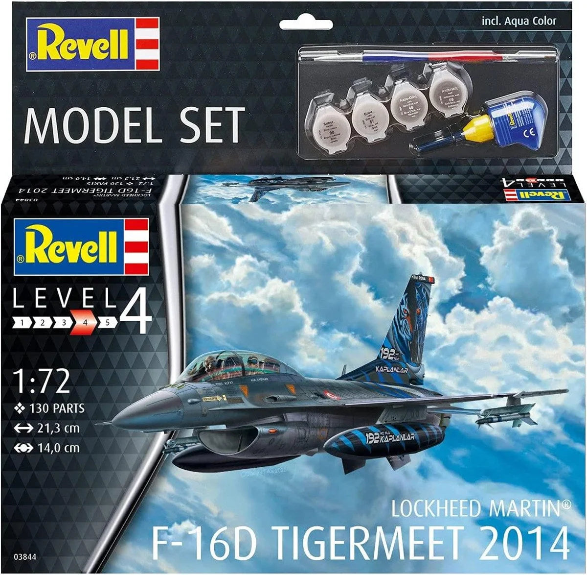 Revell File Set Revell 1:72 Model Set F-16D Tigermeet 192. Filo Uçak 63844 | Toysall