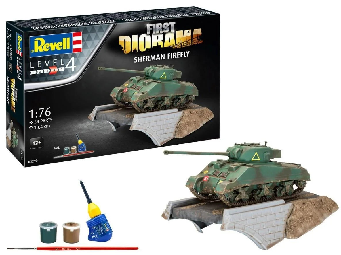 Revell 1:76 Maket Sherman Firefly Diorama Model Kit 03299 | Toysall