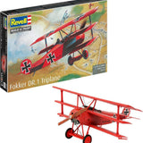 Revell Model Kit 1:72 Fokker Dr.1 Triplane Starter Kit 74116