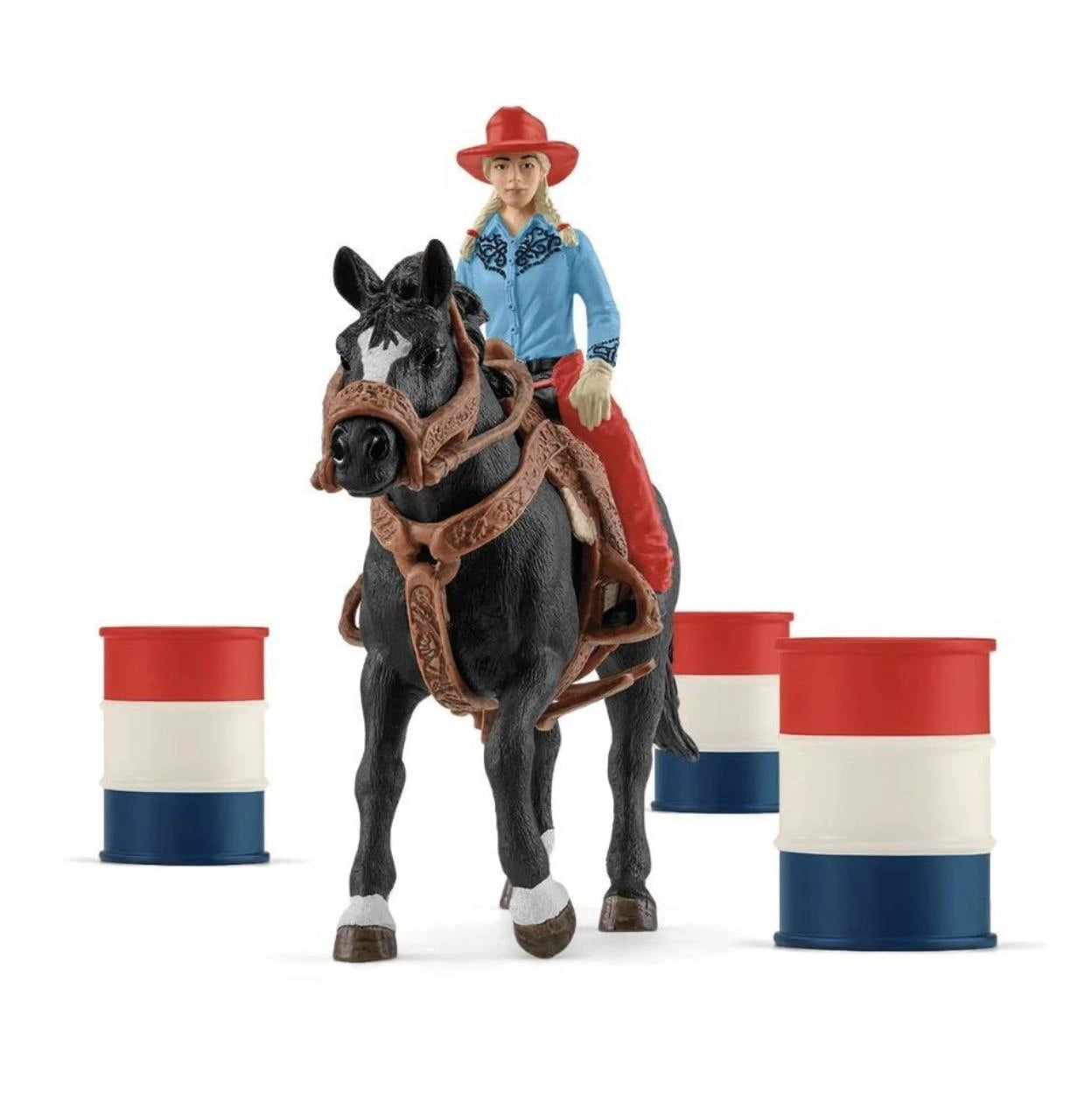 Schleich Kovboy Kız ve Fıçılı At Yarışı 42576 | Toysall