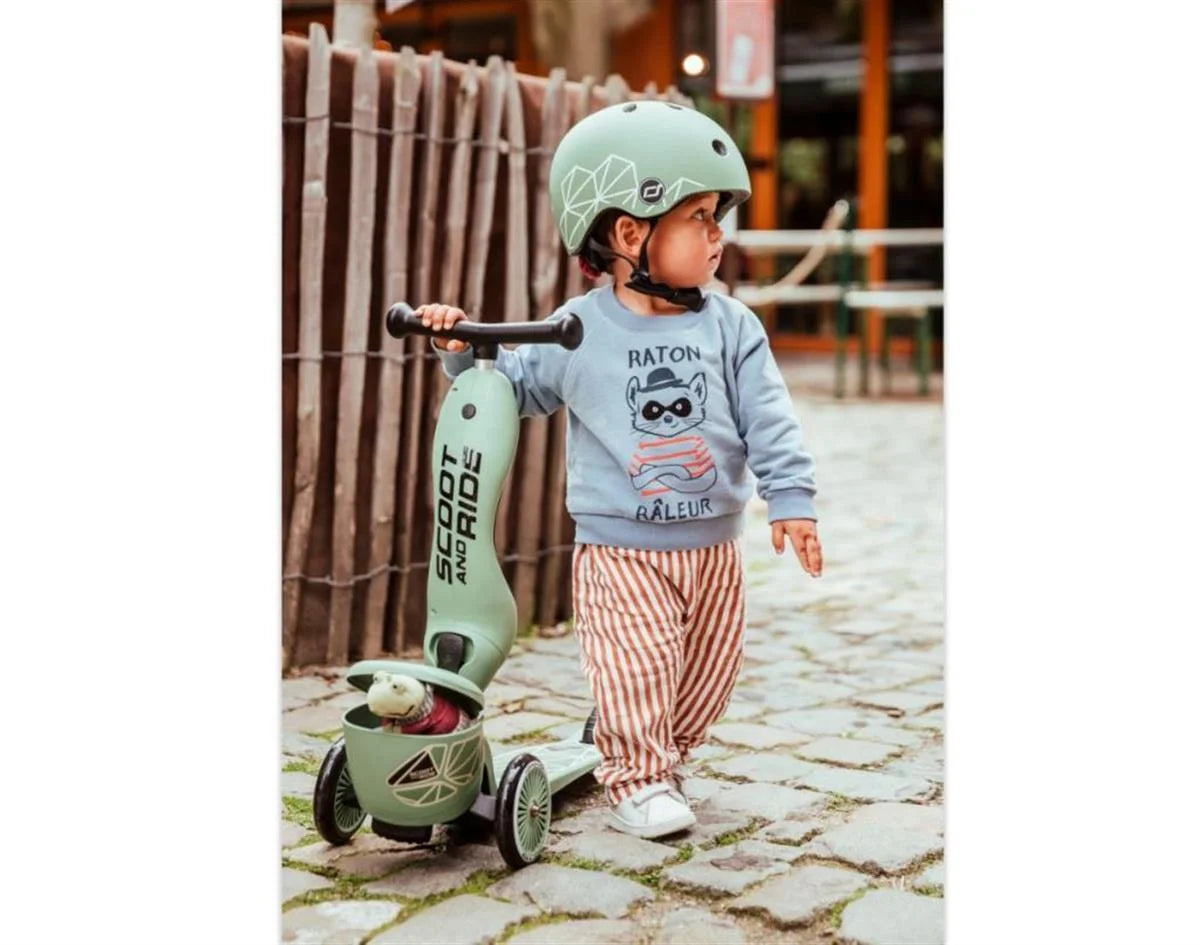 Scoot and Ride Highwaykick 1 Lifestyle Scooter - Green Lines 210621-96604 | Toysall