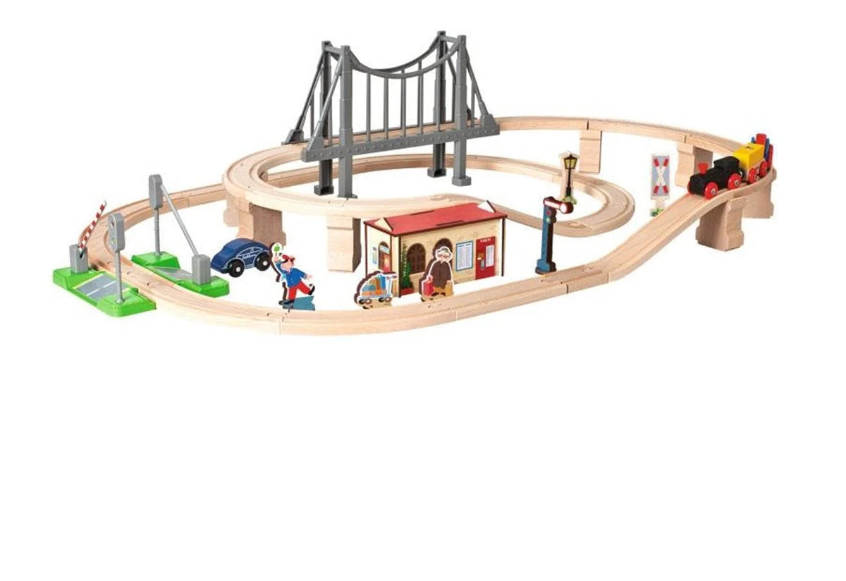 Simba Eichhorn Köprülü Tren Ahşap Yapı Seti 100001266 | Toysall