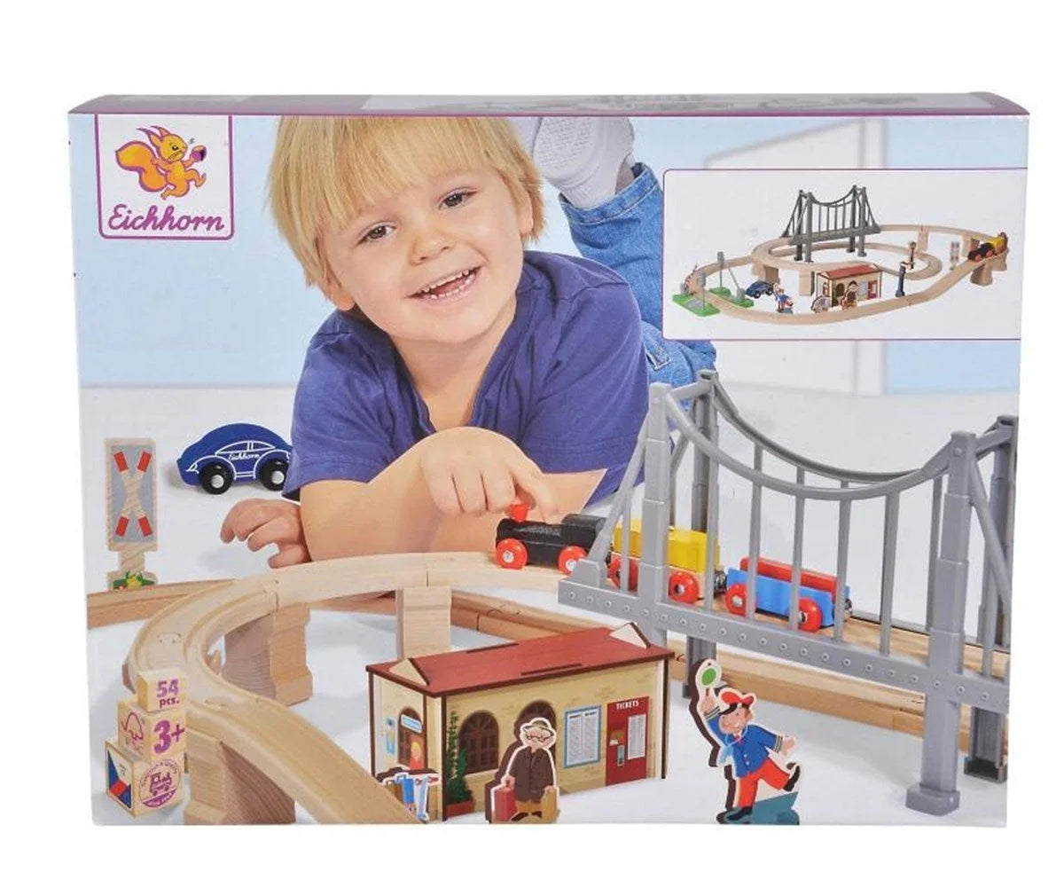 Simba Eichhorn Köprülü Tren Ahşap Yapı Seti 100001266 | Toysall