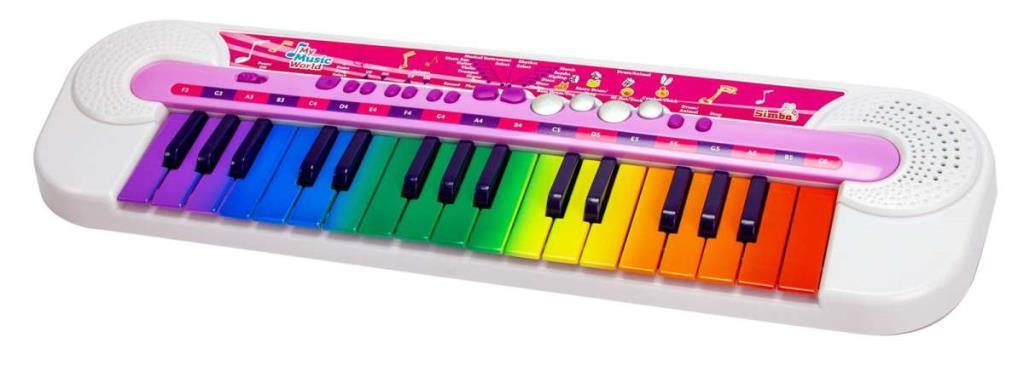 Simba My Music World 106832445 Clavier licorne 32 touches, différents modes sonores, 4 rythmes, démos 42 cm, à partir de 3 ans Simba My Music World 106832445 Clavier licorne 32 touches, différents modes sonores, 4 rythmes, démos 42 cm, à partir de 3 ans