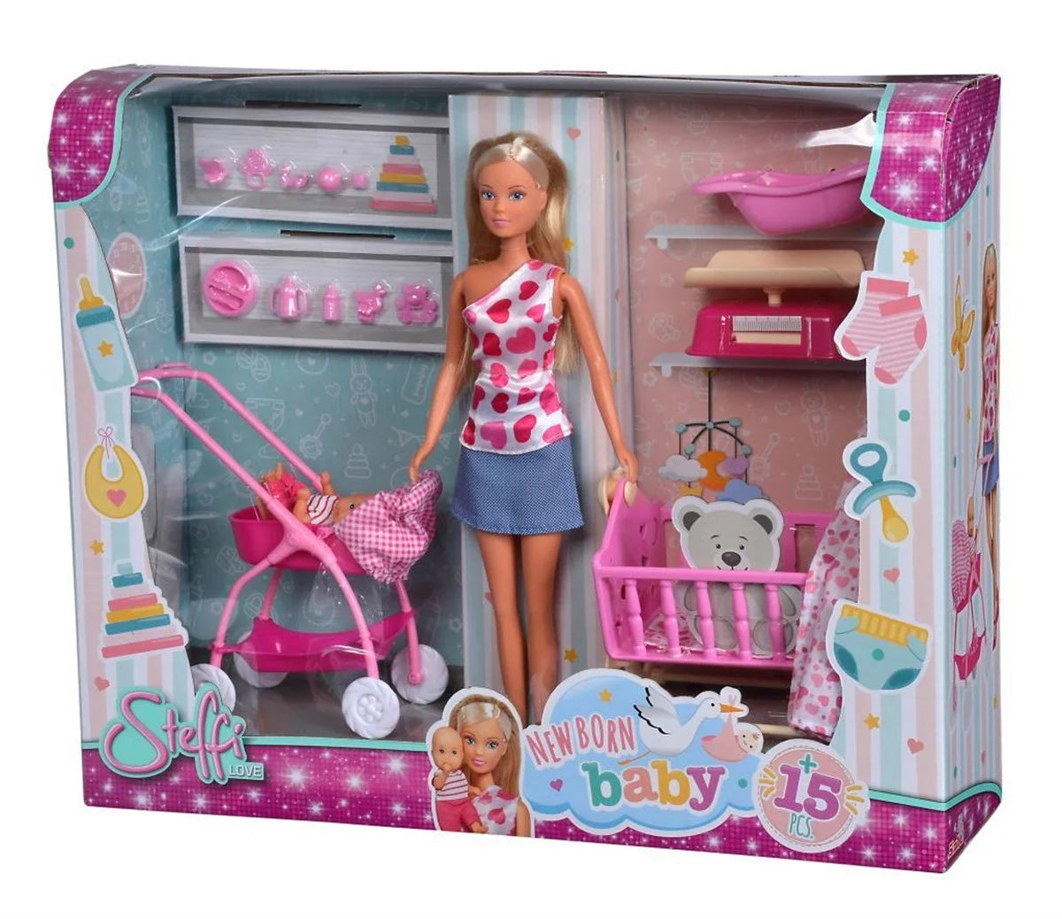 Simba Steffi Love Yeni Doğmuş Bebek Bakım Seti 730861 | Toysall