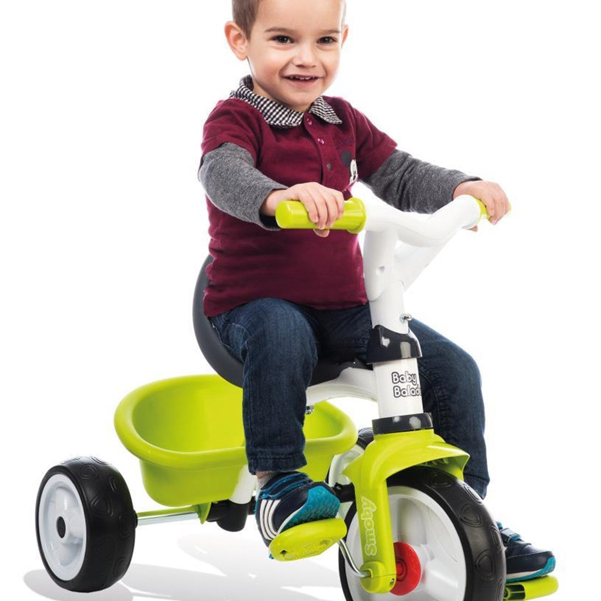 Smoby 3 Tekerlekli Çocuk Arabası 3'ü1 Arada Set -  Yeşil 741100 | Toysall