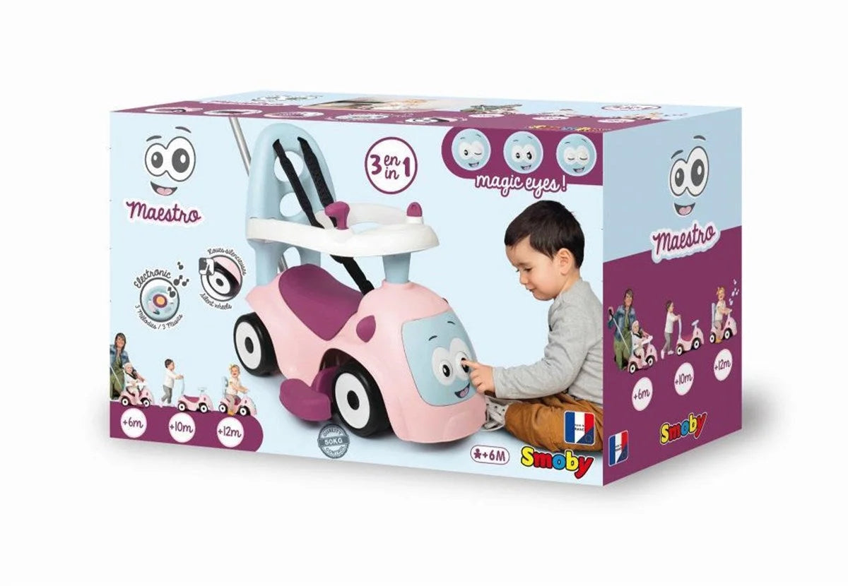 Smoby 3ü 1 arada Maestro Rose Araç-Pembe 720305 | Toysall