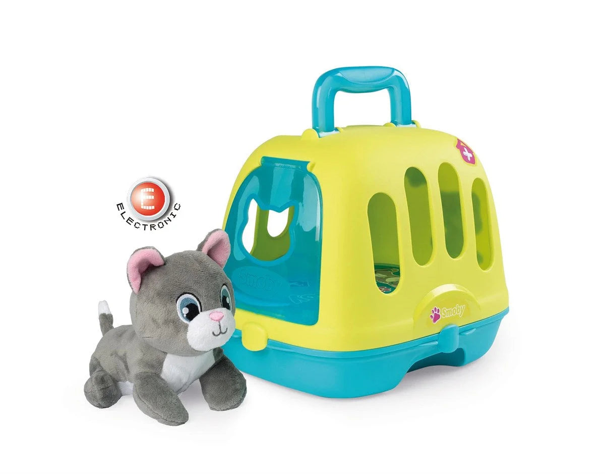 Smoby Aksesuarlı Veteriner Çantası ve Sesli Peluş Kedi 340300 | Toysall