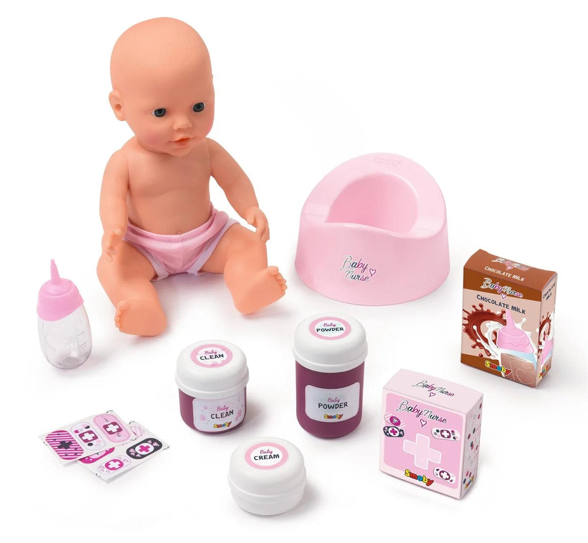 Smoby Baby Nurse 2‘si1 Arada Oyun Seti - Bebek Beşiği ve Bebek Bakım Merkezi 220353 | Toysall