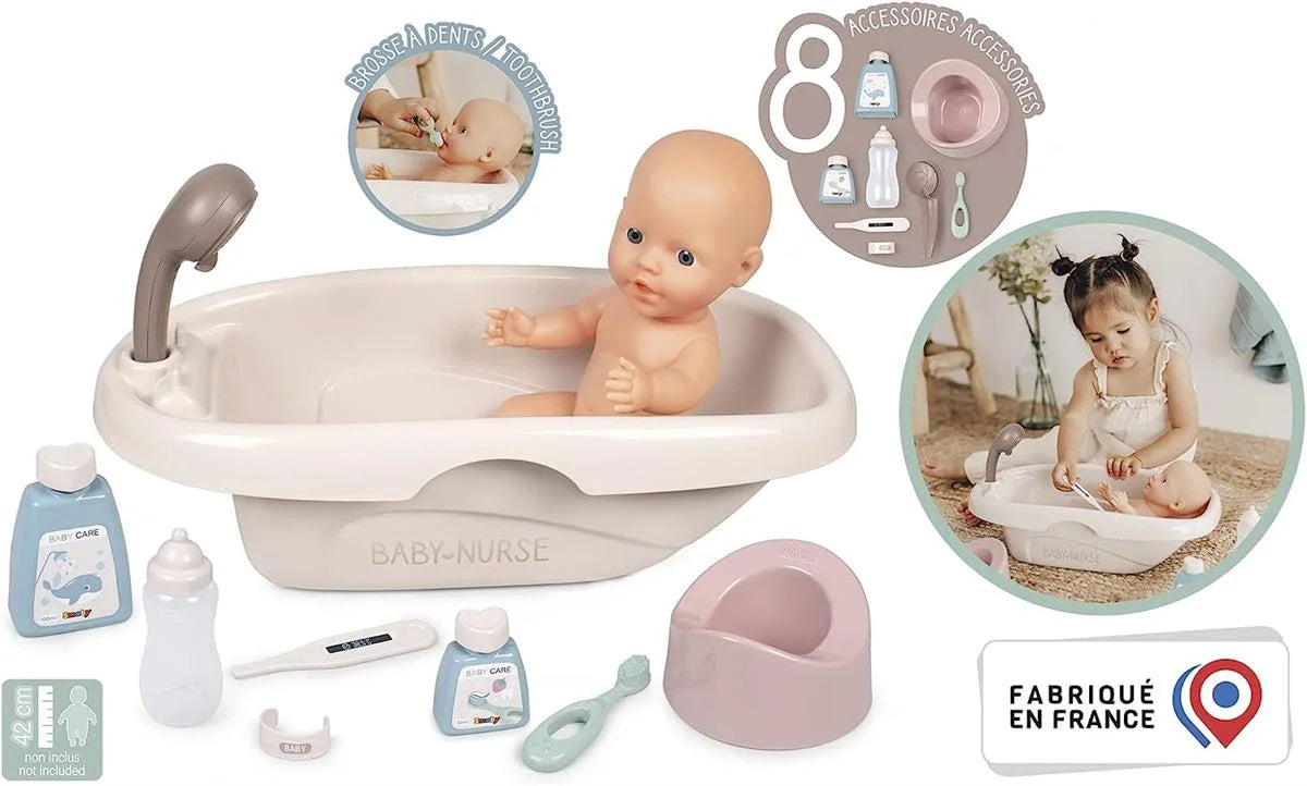 Smoby Baby Nurse Banyo Seti ve Aksesuarları 220366 | Toysall