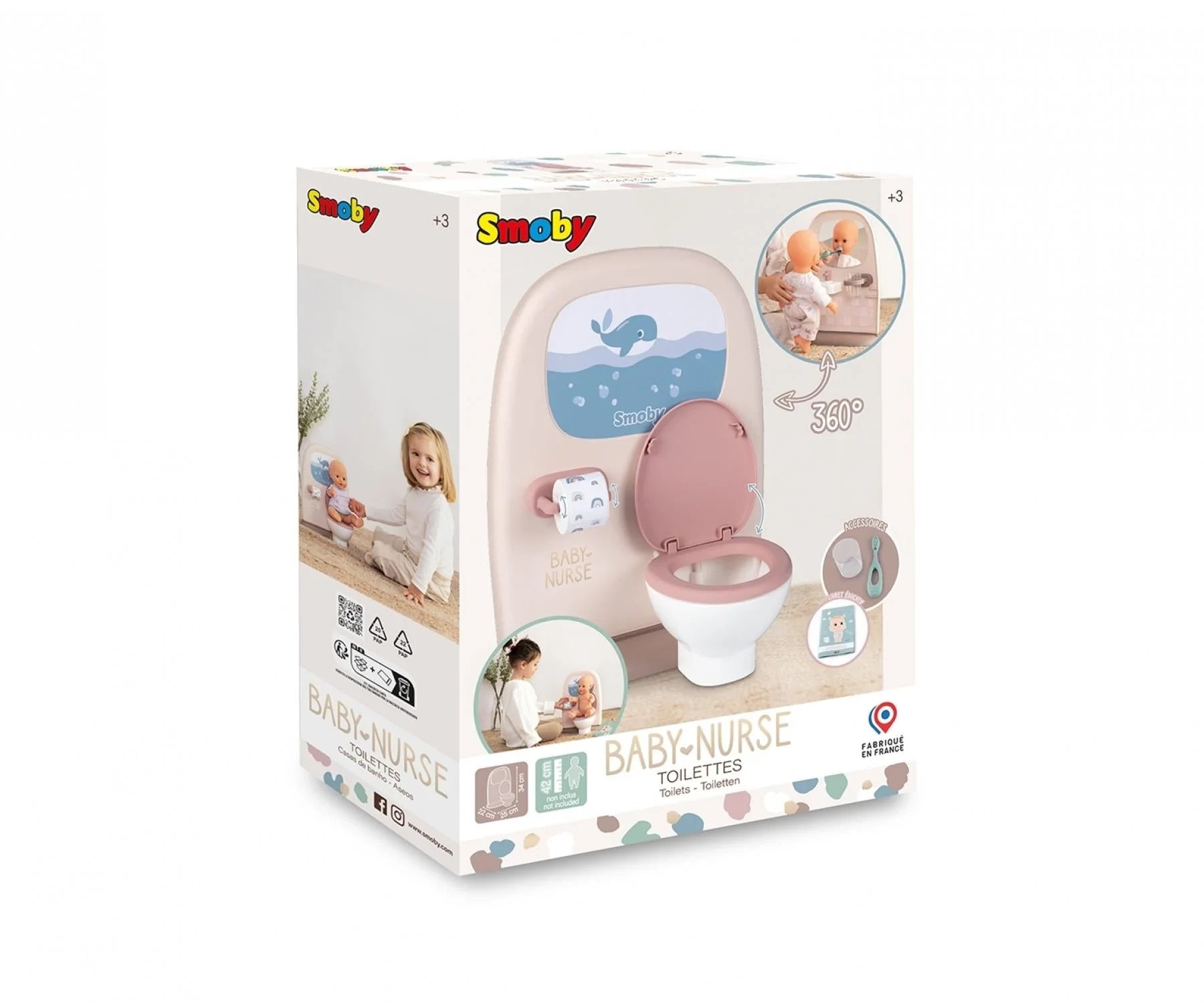 Smoby Baby Nurse Tuvalet ve Lavabo Seti 220380 | Toysall