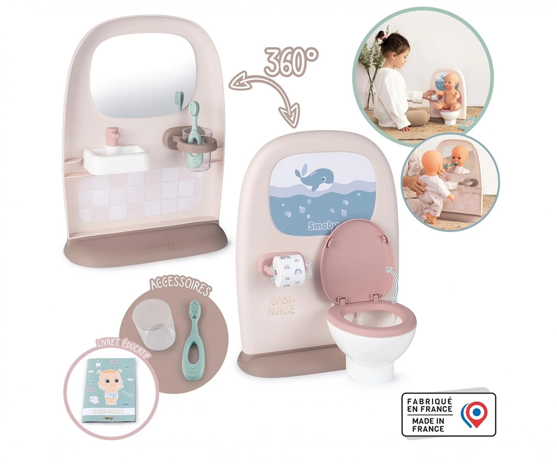 Smoby Baby Nurse Tuvalet ve Lavabo Seti 220380 | Toysall